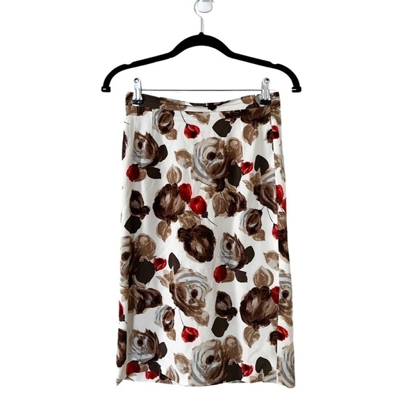 DOLCE & GABANNA Floral Silk Knee Length Pencil Skirt Sz 38 (S) - Picture 1 of 6
